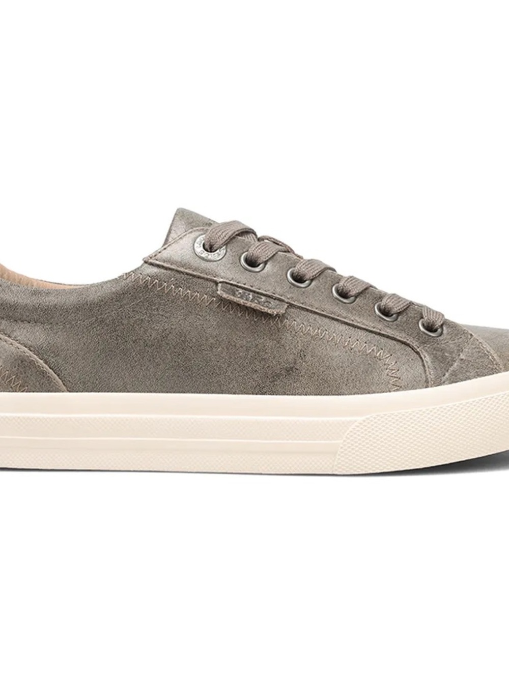 Taos Footwear Women's Leather Low-Top Sneaker in Olive Fatigue - Picture 2 of 6